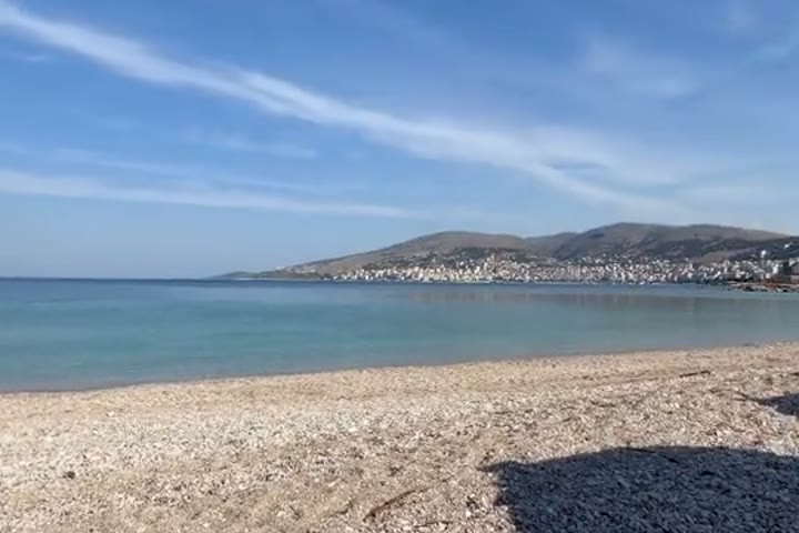 The beach behind the house