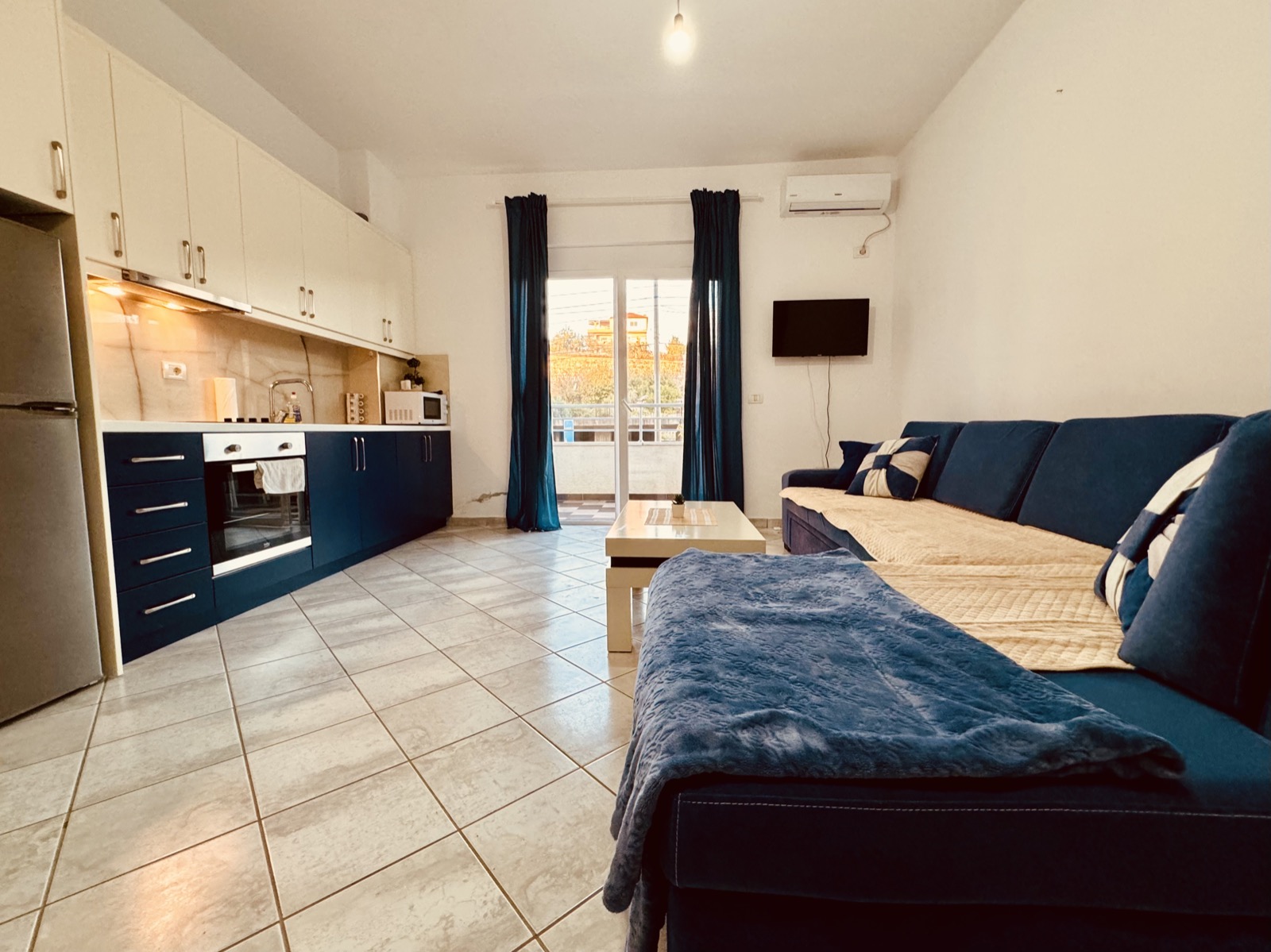 Living room with kitchen
